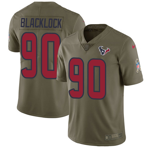 Nike Texans #90 Ross Blacklock Olive Youth Stitched NFL Limited 2017 Salute To Service Jersey